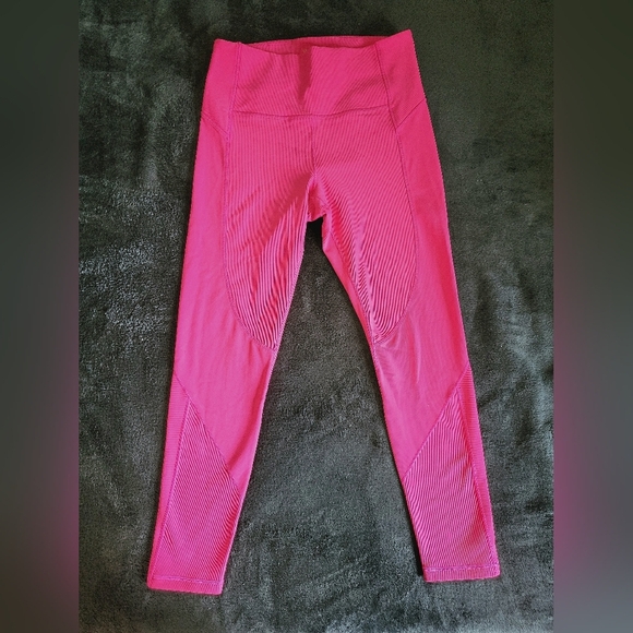 Calia Womens Hot Pink Textured Leggings Size L - Picture 1 of 5